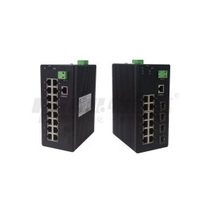 Yiheda önműködő ipari kapcsoló gigabit ethernet szabványos hálózati menedzsment fém héj 1000m 12 4/16 port típus rj45 sfp