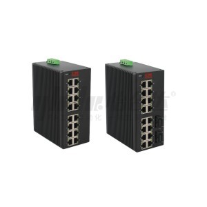 Yiheda önműködő ipari kapcsoló 100 gigabit ethernet szabványos hálózati menedzsment fém héj 100m 16/16 2 port típus rj45 sc