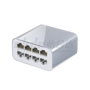 Univerzális kapcsoló kétrétegű kompakt 100 megabit ethernet kezeletlen 8 portos 10/100m műanyag héjú rj45 típusú csatlakozó adapter