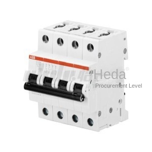 Abb miniatűr megszakító s200 sorozat 4 pólusú névleges feszültség ac 230v/400v névleges áram 1a