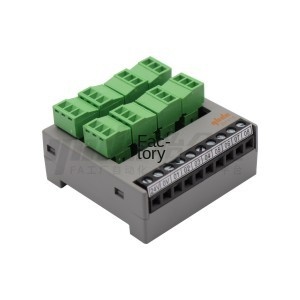 Space-saving compact terminal block I/O wiring module wired 8-bit input terminal block