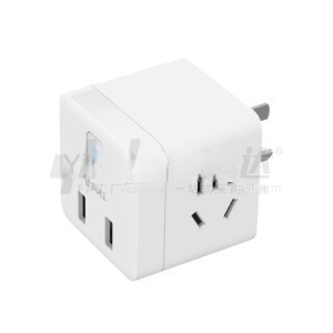 Bull usb interfész négyzet aljzat vezérlő kapcsoló vezeték nélküli/vezetékes univerzális fehér 2 pozíció 5 lyuk